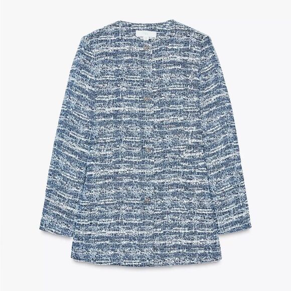 ZARA STRUCTURED LONG JACKET - Picture 4 of 5